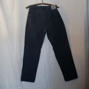 Vintage BUGLE BOY Baggy Tapered Denim Black Jeans 100% Cotton 36 W x 32 L